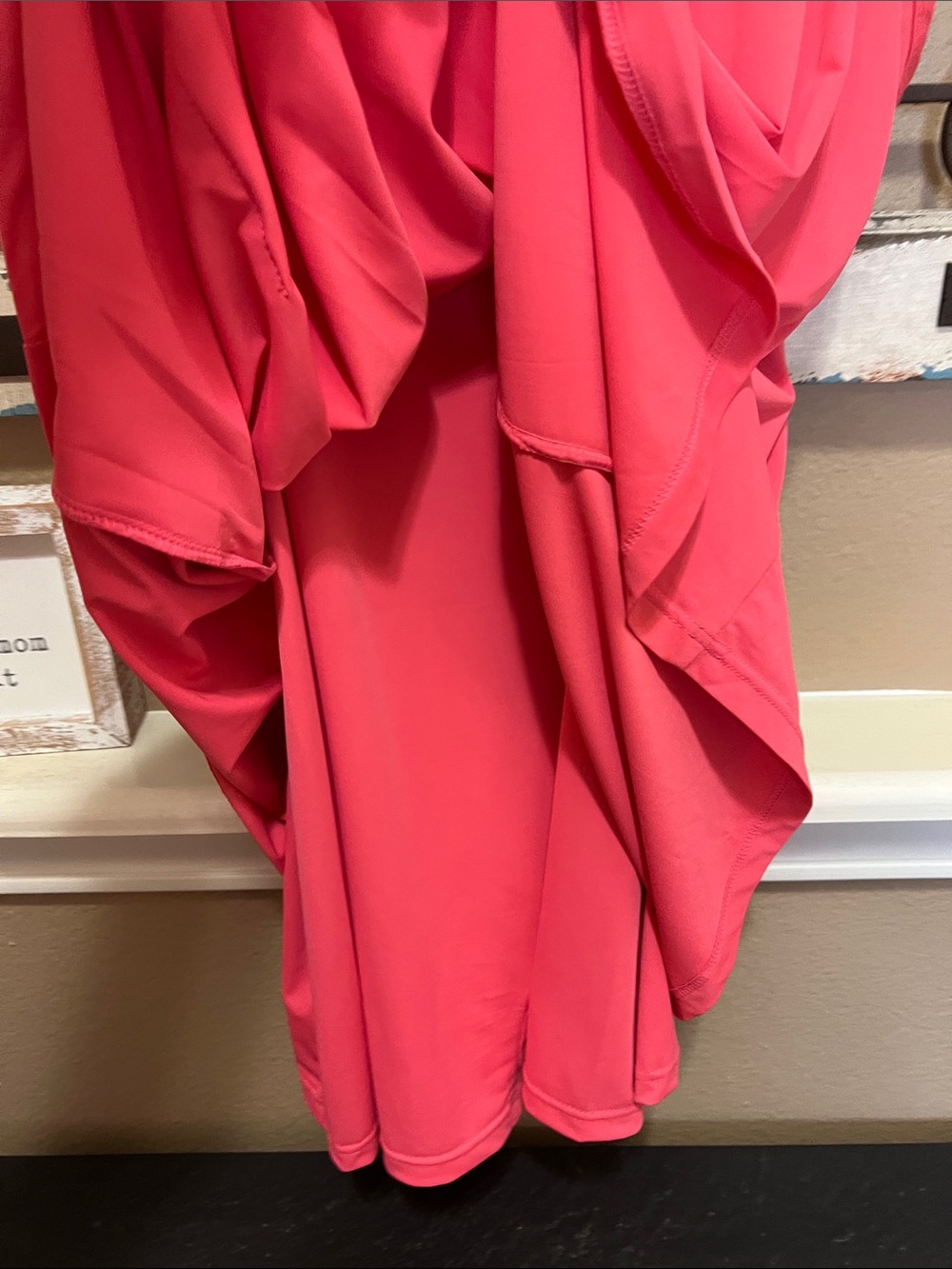 Flattering Coral Pink Swim Cover-Up with Pockets - Picture 3 of 6